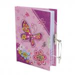 Блокнот А5 (133х178мм), 56л, твердый, линия, фоторамка, BRAUBERG, Бабочки, 128431
