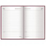 Ежедневник недатированный А5 (145х215мм) BRAUBERG, обложка бумвинил, 160л, бордо, 126541