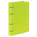 Тетрадь на кольцах А5 (160х215мм), 80л, пластик, клетка, BRAUBERG, Салатовый, 403250