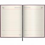 Ежедневник недатированный А5 (138х213мм) BRAUBERG Iguana, кожзам, 160л, темно-коричневый, 125090