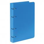 Тетрадь на кольцах А5 (160х215мм), 80л, пластик, клетка, BRAUBERG, Голубой, 403251