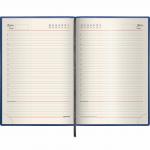 Ежедневник недатированный А5 (138х213мм) BRAUBERG Iguana, кожзам, 160л, темно-синий, 125091