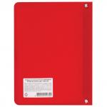 Тетрадь на кольцах А5 (160х215мм), 80л, пластик, клетка, BRAUBERG, Красный, 403252