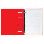 Тетрадь на кольцах А5 (160х215мм), 80л, пластик, клетка, BRAUBERG, Красный, 403252
