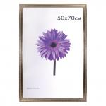 Рамка премиум 50*70см, пластик, багет 33 мм, Dorothy, серебро, 0023-50-3330