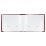 *Фотоальбом BRAUBERG на 100 фото 10*15 см, под кожу крокодила, бумажные страницы, бордо, 390494