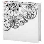 *Фотоальбом BRAUBERG свадебный, на 200 фото 10*15см, твердая обложка, бокс, белый с рисунком, 390688