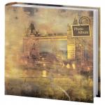 *Фотоальбом BRAUBERG на 200 фото 10*15 см, твердая обложка, Тауэр, бумажные стр., бокс, оранж, 390677