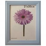 Рамка премиум 21*30см, дерево, багет 26 мм, Linda, голубая, 0065-8-0015