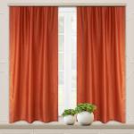 Комплект портьер для кухни Тергалет терракот 135*180*2 шт.