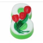 *Мыло ручной работы 8 марта ТЮЛЬПАНЫ, 80 гр