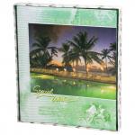 *Фотоальбом BRAUBERG 20 магнитных листов, 23*28см, Курорт, индивидуальный бокс, зеленый, 390687