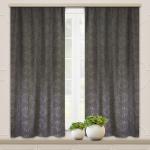 Комплект портьер для кухни Жаккард Акация  серый 135*180*2шт