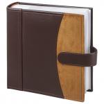 *Фотоальбом BRAUBERG на 200 фото 10*15 см, под гладкую кожу, бум. стр, застежка, темно-коричн, 390479