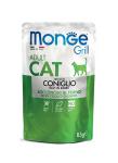 * Monge Cat Grill Pouch паучи для взрослых кошек итальянский кролик 85 г