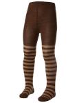 NORVEG Merino Wool  Колготки детские цвет бежево-коричневая полоска
