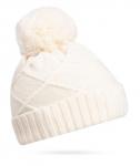 NORVEG Kids Шапка детская с текстильным помпоном, цвет молочный