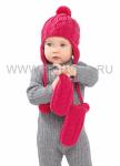 NORVEG Baby Шапка детская + митенки, цвет розовый
