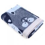 "Miao" Полотенце махровое 70х130 см, 460гр/м2, синий (Россия)