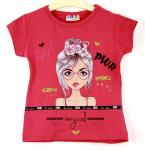 1200131 Футболка для девочки рост (92-98-110-122) Турция