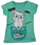 1200239  Футболка для девочки рост (92-98-110-122) Турция