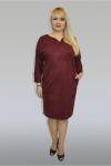 Платье из замши цвет  бордо