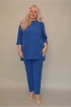 Блуза из крепа цвет синий