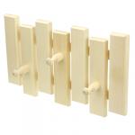 Вешалка-планка деревянная "Оригинальная" 38х23х9 см, 3 крючка, липа (Россия)