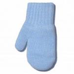 Варежки д/м нежно-голубой двойные А37101-10 КРОХА