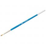 Кисть живописная плоская синтетика 04 крашеная ручка, 280618.08.04