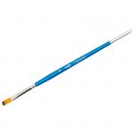 Кисть живописная плоская синтетика 08 крашеная ручка, 280618.08.08