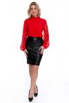 Блуза Изабель с кружевом (красный) Б11-138/12
