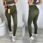 Брюки высокий пояс пуговки 1946 хаки AN