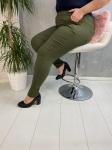 Джеггинсы стрейч с карманами SIZE PLUS хаки AN