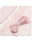 Плед трикотажный розовый "Роскошь" стразы, бант