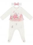 Комплект "Пионы" Комбинезон со стразами и повязка