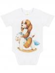 Боди с коротким рукавом "Собачка на качалке"