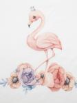 Трикотажная пеленка "Принцесса фламинго"