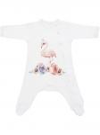 Комбинезон, авторский принт "Принцесса фламинго"
