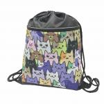 Мешок под обувь 221/4 черный/дизайн Коты2