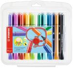 НАБОР ФЛОМАСТЕРОВ STABILO CAPPI 18 ЦВ, ПЛАСТИКОВЫЙ ФУТЛЯР