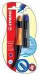 РУЧКА РОЛЛЕР STABILO S'MOVE EASY В БЛИСТЕРЕ + 3 СТЕРЖНЯ, ДЛЯ ПРАВШЕЙ,   КОРПУС ОРАНЖЕВО-ЧЕРНЫЙ, ЦВЕТ ЧЕРНИЛ: СИНИЙ, 0,5ММ БЛИСТЕР