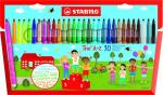 НАБОР ФЛОМАСТЕРОВ STABILO TRIO A-Z С ТРЕХГРАННОЙ ЗОНОЙ ОБХВАТА 30 ЦВ КАРТОН, NEW DESIGN