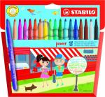 НАБОР ФЛОМАСТЕРОВ STABILO POWER 18 ЦВ КАРТОН, NEW DESIGN