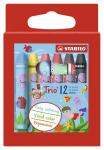 МАСЛЯНАЯ ПАСТЕЛЬ STABILO 12 ЦВ, КАРТОННАЯ КОРОБКА