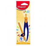 ESSENTIALS Циркуль пластиковый с универсальным держателем, карандаш в комплекте, с безопасной иглой