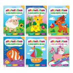 Аппликации наклейками набор, 6 шт. по 12 стр.