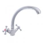 RAIN Смеситель для кухни Нефрит, высокий, гайка, латунь, кран-буксы 1/2