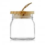 Банка Ambry для сыпучих продуктов с деревянной крышкой, 0,55 л
