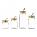 Банка Ambry для сыпучих продуктов с деревянной крышкой, 0,55 л